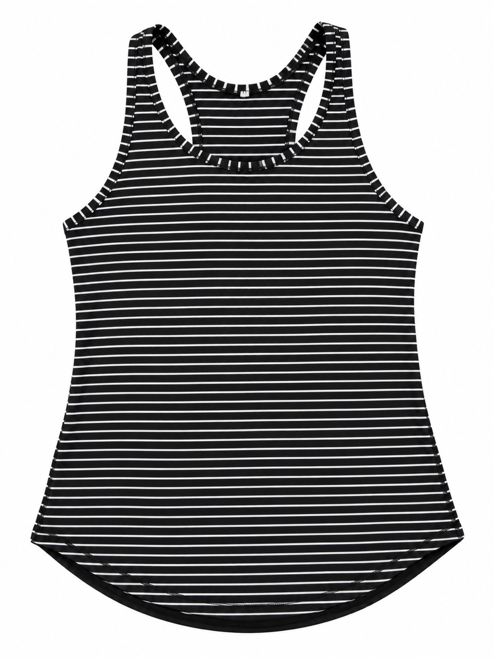 lululemon athletica Black and White Striped Racerback Tank